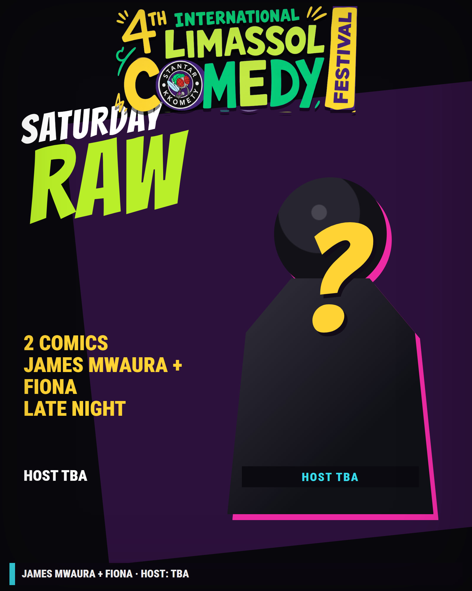 Saturday RAW, 4th International Limassol Comedy Festival poster