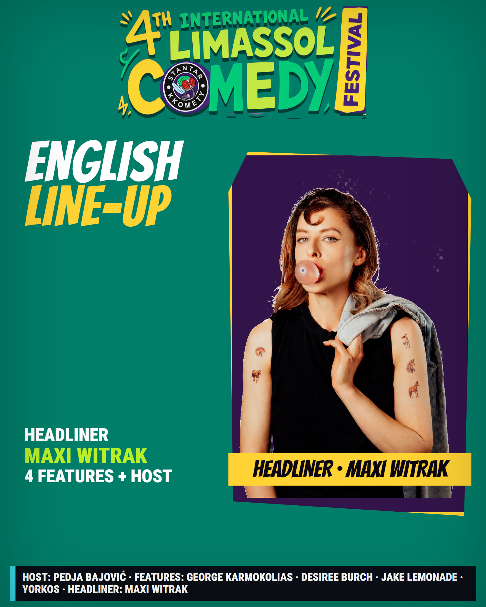 English Headliner Show, 4th International Limassol Comedy Festival poster